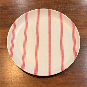 NWT Hearth & Hand With Magnolia Melamine Salad Plate Red Pillow Ticking Casual